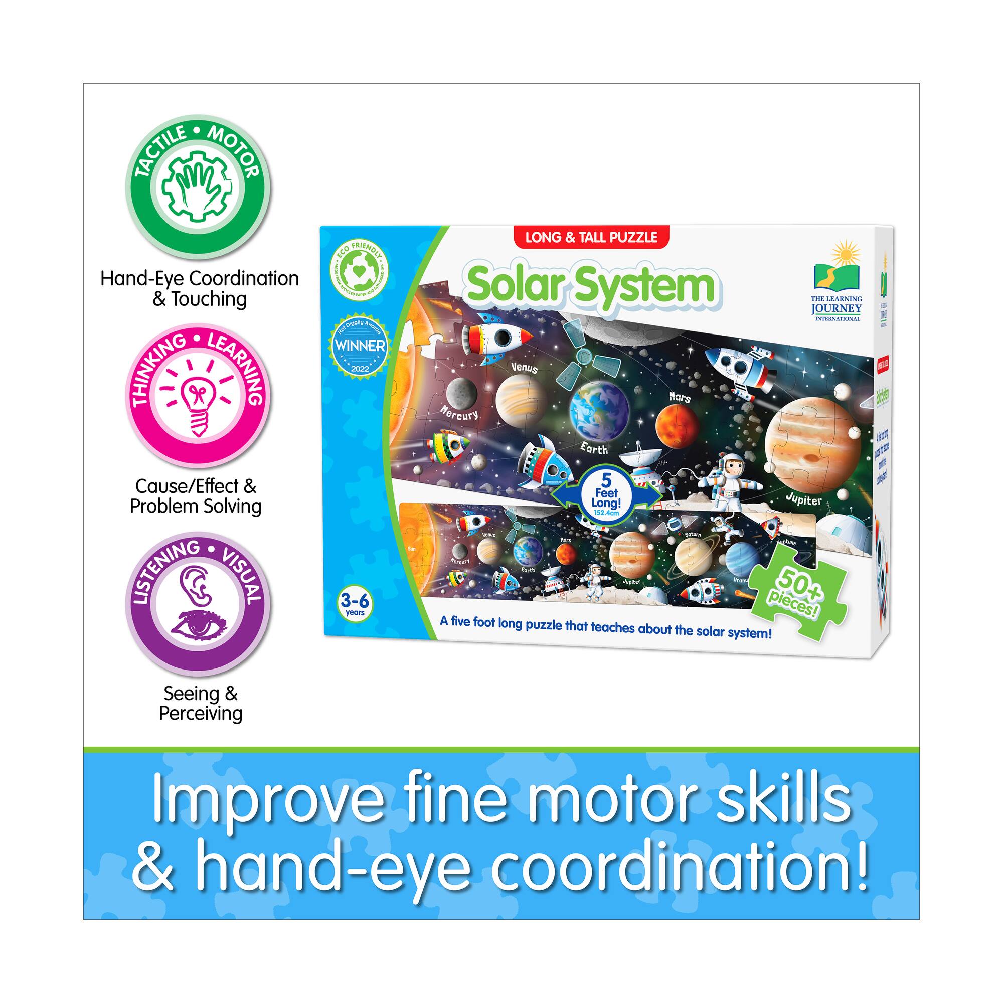 Long & Tall Puzzle - Solar System: 50+ Pcs